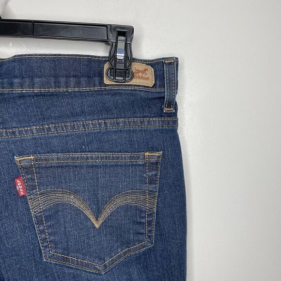 LEVIS Jeans Womens 31 Perfectly Slimming 512 Straight-Leg Denim Blue Stretch - Picture 4 of 8